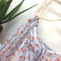 Fresh floral chiffon strapless top