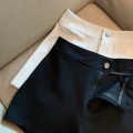 White high waist simple shorts