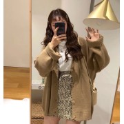 Oversize slouchy knitted jacket