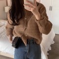 Korean style elegant fragrant  knitted jacket