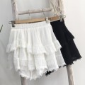 高腰蕾丝花边裤裙