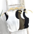 Korean style slim fit fake two-piece vest top