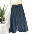 Retro  A-line denim skirt