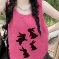 Rabbit print vest top