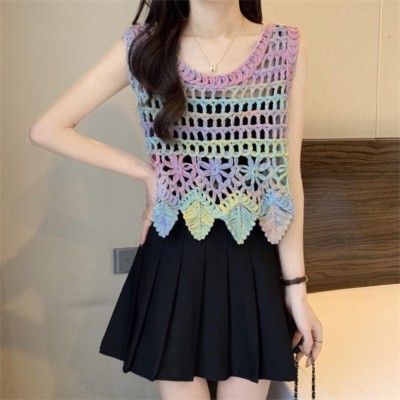 Knitted hollow top