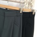 Black high waist wide leg suit trousers