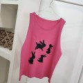 Rabbit print vest top