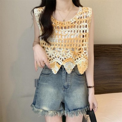 Knitted hollow top