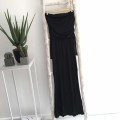 Off-shoulder mesh long dress