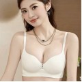 Creamy-white push-up bralette bra