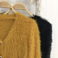 V-neck knitted jacket top