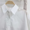 Polo collar irregular loose shirt