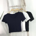 Simple slim-fit crop top