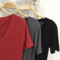 U-neck loose T-shirt