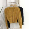 V-neck knitted jacket top