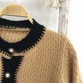 Chanel style knitted long-sleeved top