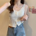 Hollow knit vest top