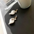 Two-way pearl earrings