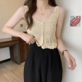 Hollow knit vest top