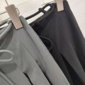 Grey high waist straight suit trousers