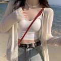 Sun protection knitted loose jacket