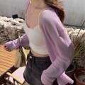 Sun protection knitted loose jacket