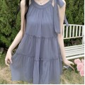 A-line dress with bowknot