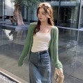 Sun protection knitted loose jacket