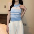 Chanel style knitted sleeveless top