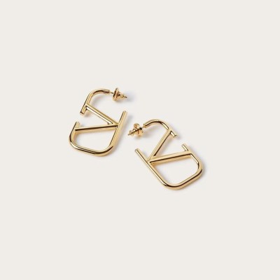 Gold unique letter earrings