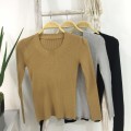 Knitted round neck slim fit top