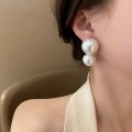 Vintage large pearl earrings