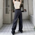 Loose high waist straight trousers