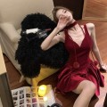 High quality velvet puffy dress