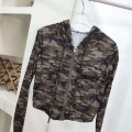 Camouflage hooded jacket top