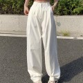 Loose high waist straight trousers