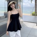 Knitted slim waist camisole top