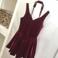 High quality velvet puffy dress