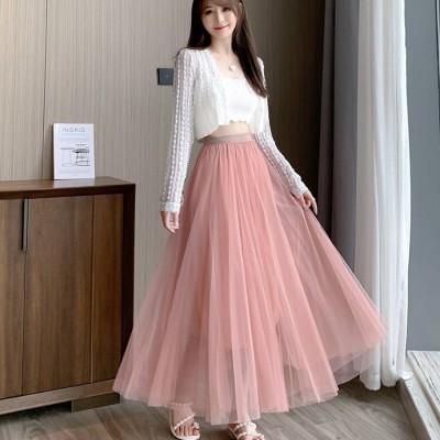 A-line mesh skirt