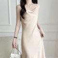 Simple satin dress