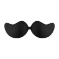 Black color silicone push-up nudeBra