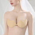 Beige color silicone push-up nudeBra