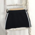 Bow three-stripe sweatshirt + high-waisted skirt set