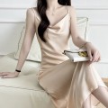 Simple satin dress