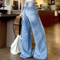 Casual loose denim trousers