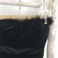 Velvet fur dress with slits