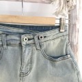 Retro light denim color shorts