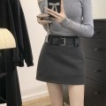 Grey low waist skirt