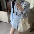 High quality polo collar waist shirt dress