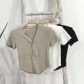 Slim fit V-neck top